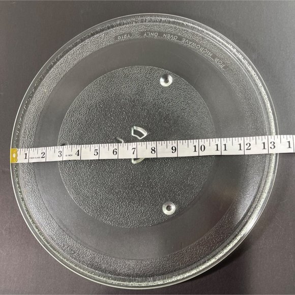 Microwave Glass Turntable Dish 13.5 inches Round with Plastic Turner C198 - Picture 1 of 12
